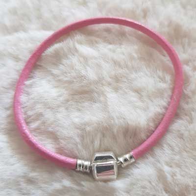 Europæisk klip armbånd Plain 01 FRA 15 TIL 23 CM Pink