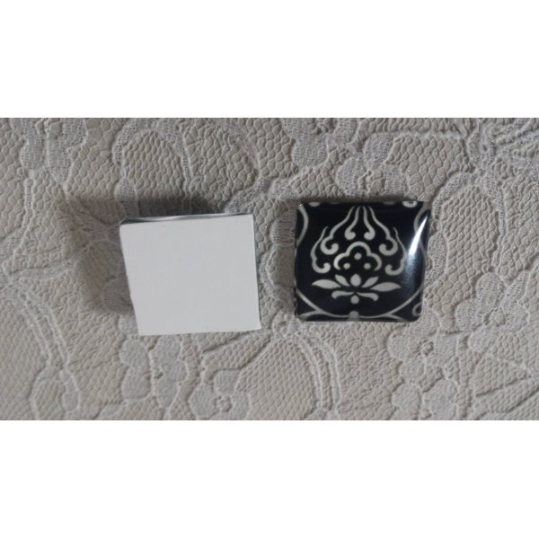 glas firkantet cabochon 25mm 043 