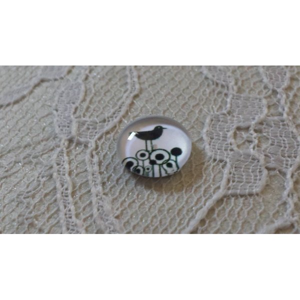 rund glas cabochon 10mm fugle 018 