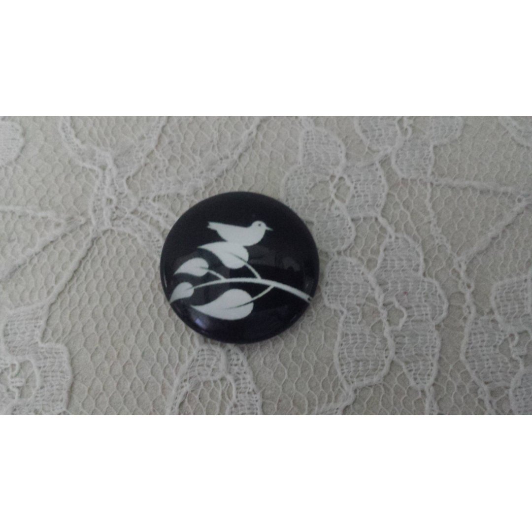 rund glas cabochon 10mm fugle 013 