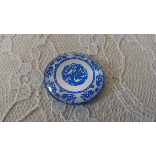 glas cabochon runde 25mm blomst 039 