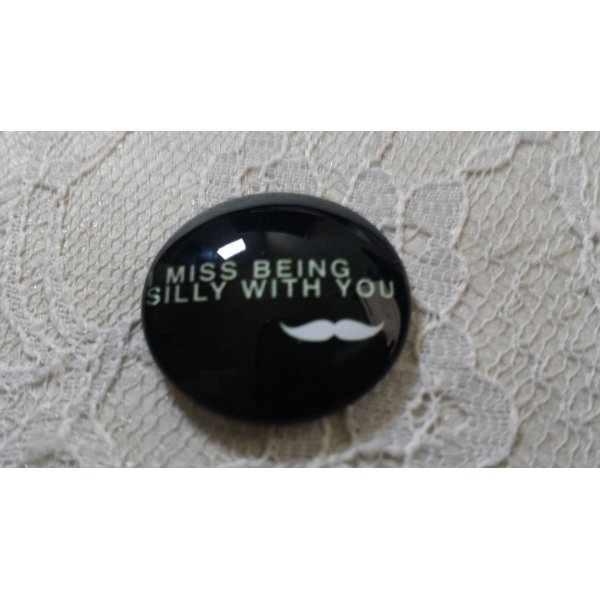 glas cabochon rund 25mm oversk&aelig;g 029 