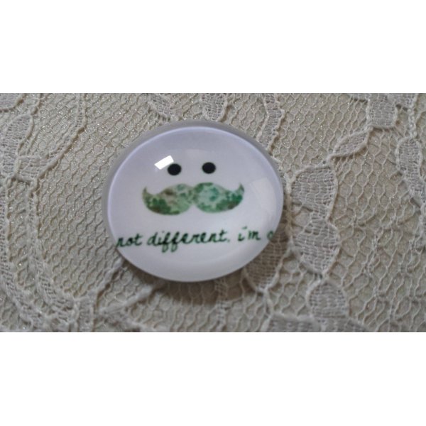 glas cabochon rund 25mm oversk&aelig;g 028 