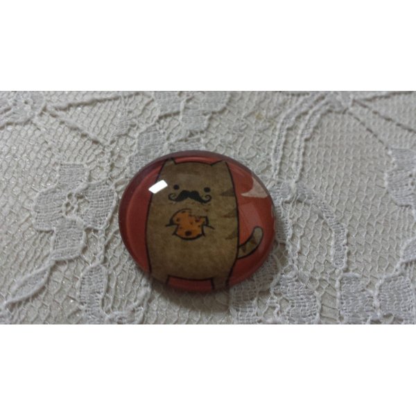 glas cabochon rund 25mm oversk&aelig;g 009 