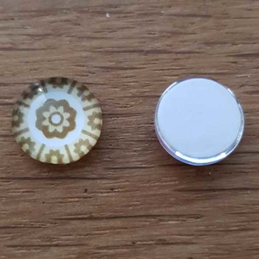 cabochon rond en verre 10mm divers 013