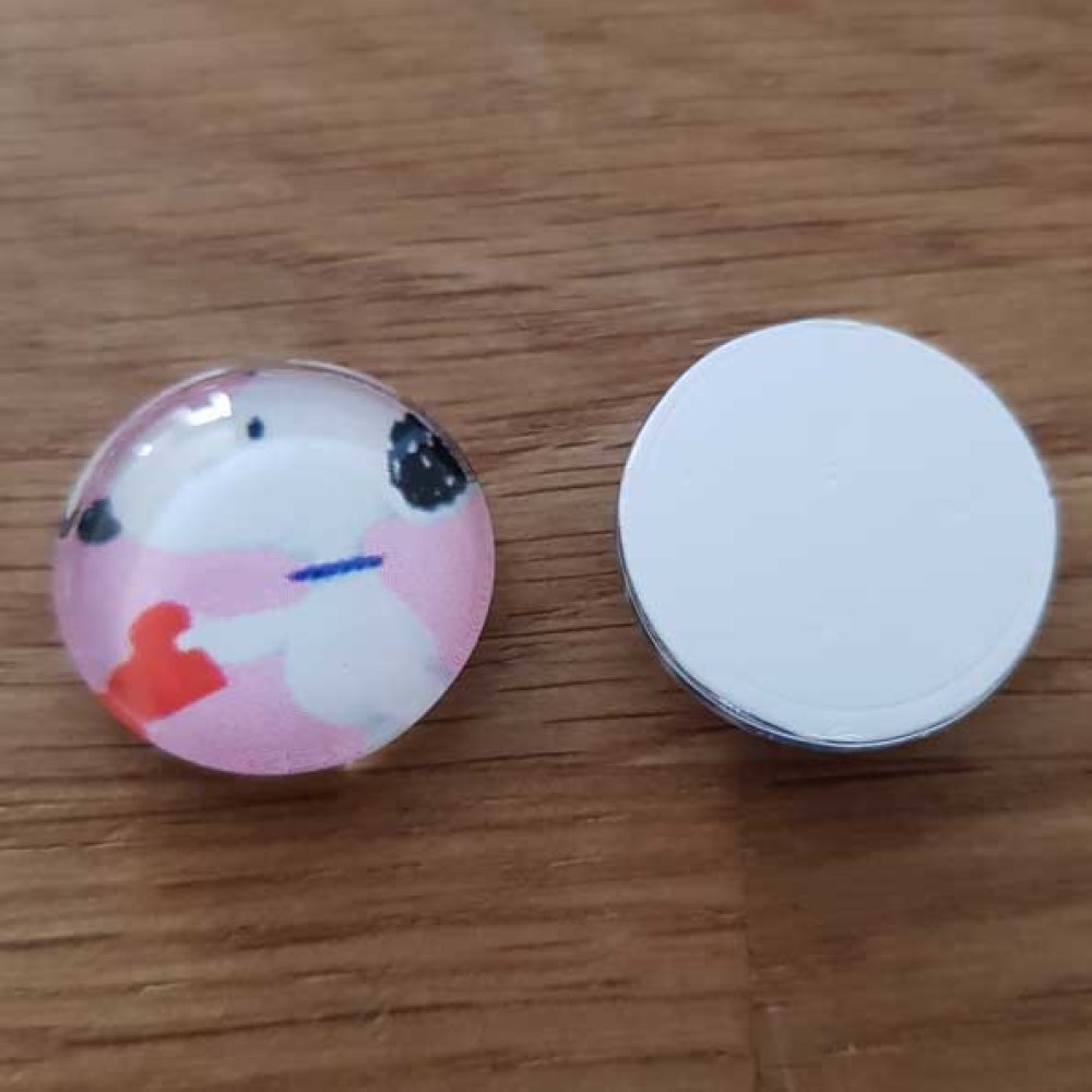 cabochon rond en verre 18mm divers 013