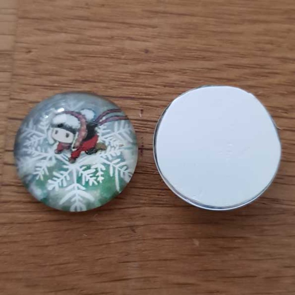 cabochon rond en verre 20mm divers 017