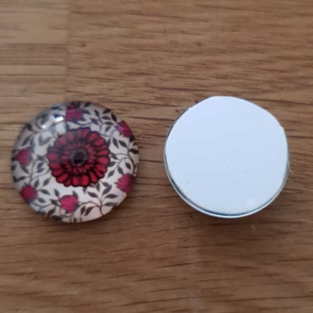 cabochon rond en verre 20mm divers 028