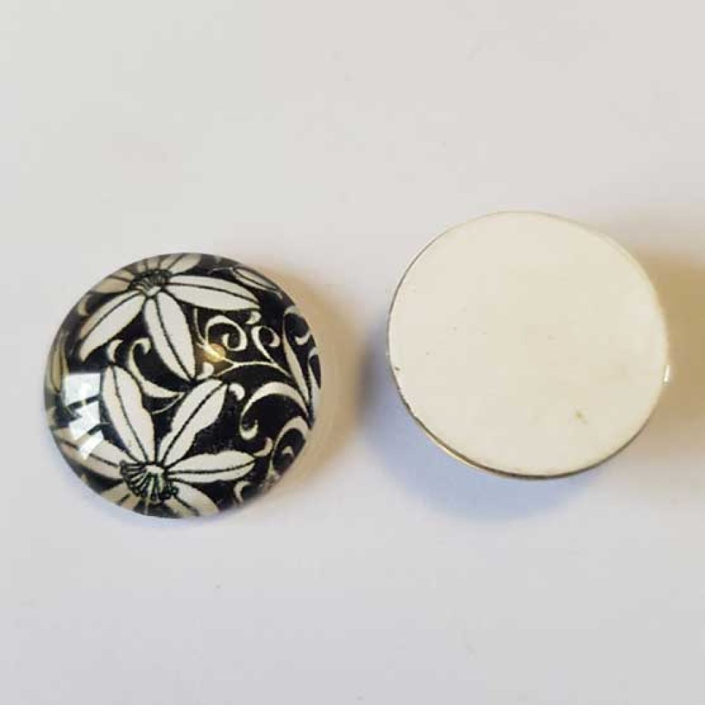 cabochon rond en verre 20mm divers 038