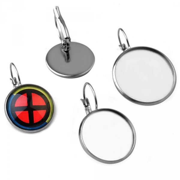 cabochon holder rustfrit st&aring;l &oslash;rering 20 mm N&deg;07