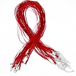 Halskæde med organzabånd N°02 og voksbehandlet snor