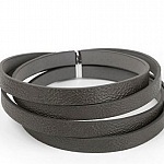 Læder 10 mm mørkegrå 1 meter