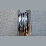 Læder sølv spejl 06 mm Swarovski Strass pr. 20 cm