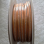 10 mm Natural Leather Swarovski Strass pr. 20 cm