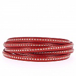 Læderkugle Khaki 06 mm med nikkelfri kuglekæde pr. 20 cm