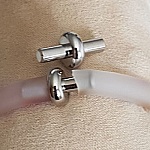 Sølvspænde til hul pvc-snor 6,5 mm