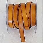 10mm flad mørk orange kalv læder glat pr 20cm