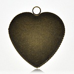 1 cabochonholder Heart N°05 Bronze