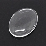 Cabochon Oval 13 x 18 mm x 2 stk. i klart glas N°17