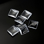Cabochon firkantet 20 x 20 mm i klart glas N°27