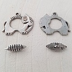 Vippespænde sølv elefantmønster N°11