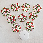 Træknap blomster 30 mm N°06 x 10 stk.