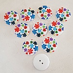 Træknop blomster 30 mm N°08 x 10 stk.