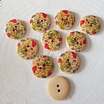 Træknop blomster 30 mm N°13 x 10 stk.