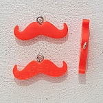 Vedhæng Moustache N°12 Fluorescerende orange