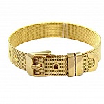 Rustfrit stål armbånd 10 mm guld