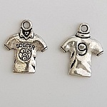Sølv fodbold trøje Charm sport bold