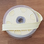 Gul Gingham Fancy Bias Alle tekstiler 1 meter krave 09