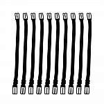 Elastisk rem Justerbar maskeforlængelse Ørekrog Sort maskeforlængelse