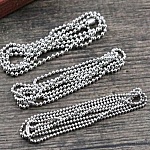 Collier N°03 chaîne boule 304 acier inoxydable de 70 cm - 2.4mm