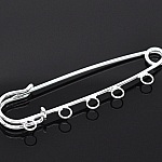 Sæt med 20 sølvsølv sygeplejerske pinholdere 5 ringe 70x20mm N°004