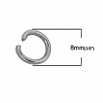 2 åbne forbindelsesringe 08 mm rustfrit stål