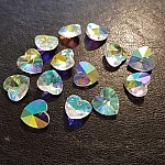 Hjerte vedhæng i facetteret glas N°01-03