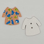 Beige kjole med træknapper N°02-02