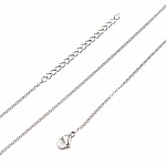 Halskæde N°05-02 i rustfrit stål, 45 cm (18') hestenet