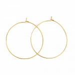 Forgyldt rustfrit stål Creole øreringeholder N°03-30 mm x 5 par