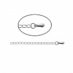 Rustfrit stål halskæde forlængelse kæde 6 cm N°01
