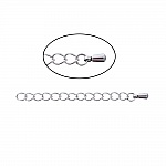 Rustfrit stål halskæde forlængelse kæde 6 cm N°02