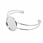 1 Cabochon støtte armbånd + 1 glas cabochon 25 mm N°01