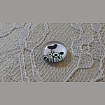 rund glas cabochon 10mm fugle 018 