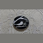 rund glas cabochon 10mm fugle 021 