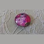 glas cabochon rund 20mm blomst 01-034 