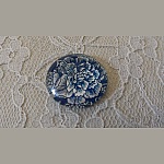 glas cabochon rund 25mm blomst 015 