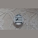 glas cabochon rund 20mm fugle 015 