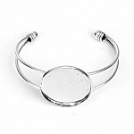 1 Cabochon støtte armbånd + 1 glas cabochon 30 mm N°01
