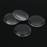 Cabochon Round 58 mm i klart glas